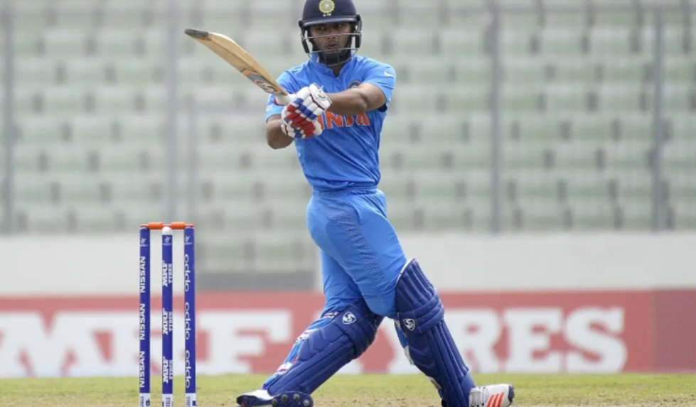 Rishabh Pant representing India in the Under 19 World Cup